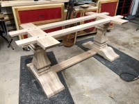 Farmhouse Pedestal Table: Completed Table&nbsp;Base